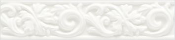 Бордюр Ceramiche Grazia Essenze Voluta Bianco Craquele 6x26