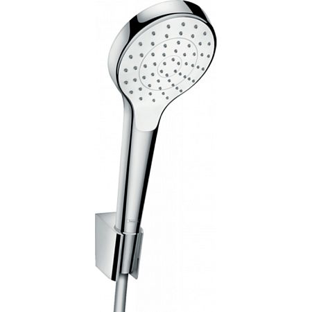 Ручной душ Hansgrohe Croma Select S, с держателем, цвет: хром/белый
