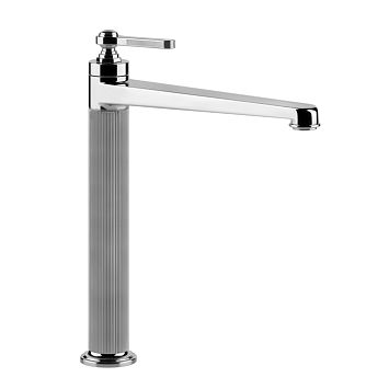 Gessi Venti20 Смеситель для раковины на 1 отверстие, однорычажный, высокий, в комплекте с донным клапаном, хром
