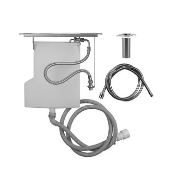 Gessi Rettangolo Система сбора воды для ручного душа с убирающимся шлангом при монтаже на борт ванны, хром