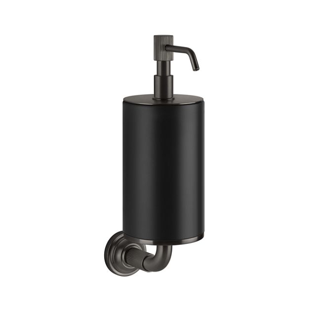 Gessi Venti20 Дозатор для жидкого мыла подвесной, черный, фурнитура Black Metal Brushed PVD