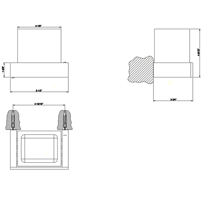 Gessi Rettangolo Стакан подвесной, хром/черный