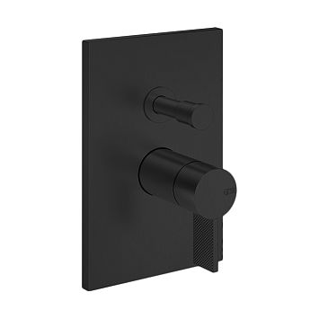 Gessi Inverso Diamantato Внешняя часть настенного смесителя на 2 выхода с перекл ванна/душ, Matte Black