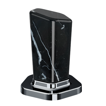 Jorger Shado Стакан подвесной, вставка из камня Black Marble, цвет satin nickel (матовый никель)