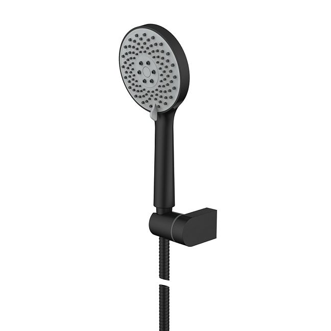 Nemo NM-8012-MB Ручной душ с держателем душа (АБС) MATTE BLACK (ЧЕРНЫЙ МАТОВЫЙ)