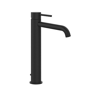 Gessi 316 Смеситель для раковины на 1 отверстие, высокий, h=305мм, с донным клапаном, излив 156мм, Black XL