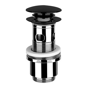Gessi Донный клапан Stop Go для раковины с переливом, Black XL