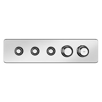 Gessi Hi-Fi Eclectic Смеситель для душа настенный встраиваемый, термостатический, с 3 запорными кнопками, Хром