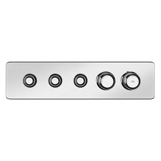 Gessi Hi-Fi Eclectic Смеситель для душа настенный встраиваемый, термостатический, с 3 запорными кнопками, Хром