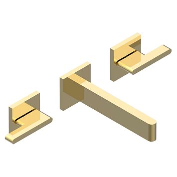 THG ICON-X METAL &Agravee; MANETTES Смеситель для раковины, настенный, цвет: полированное золото