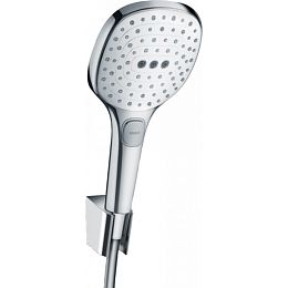 Ручной душ Hansgrohe Raindance Select S 120, с держателем, цвет: хром/белый купить в Москве: интернет-магазин StudioArdo