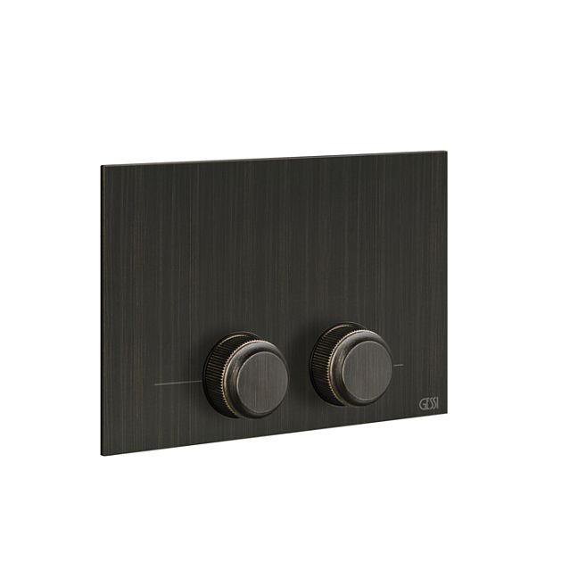 Gessi Venti20 Клавиша смыва для унитаза двойная, для инсталляций TECE, Aged Bronze