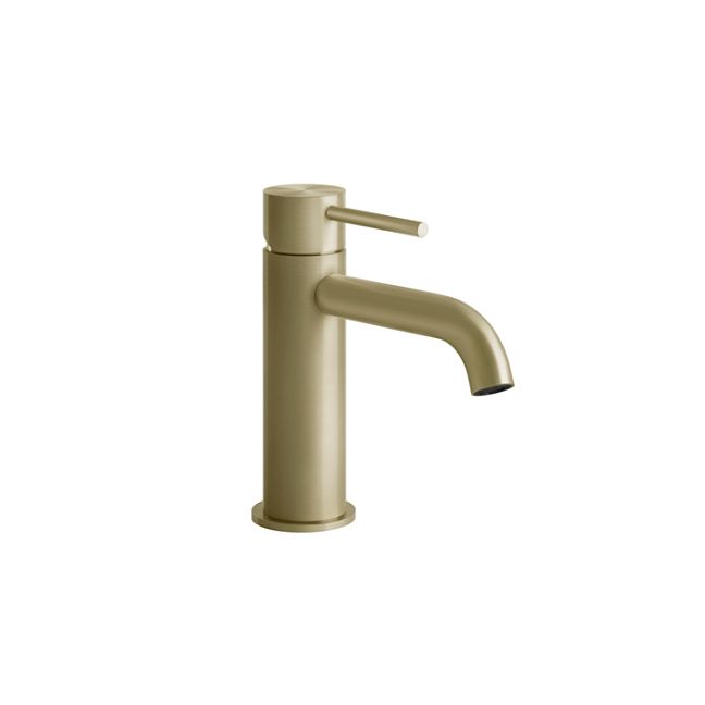 Gessi 316 Смеситель для раковины на 1 отверстие, без донного клапана, Brushed Brass PVD