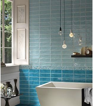 Керамическая плитка Tonalite Krakle Acqua Chiara 10X30 Lucida
