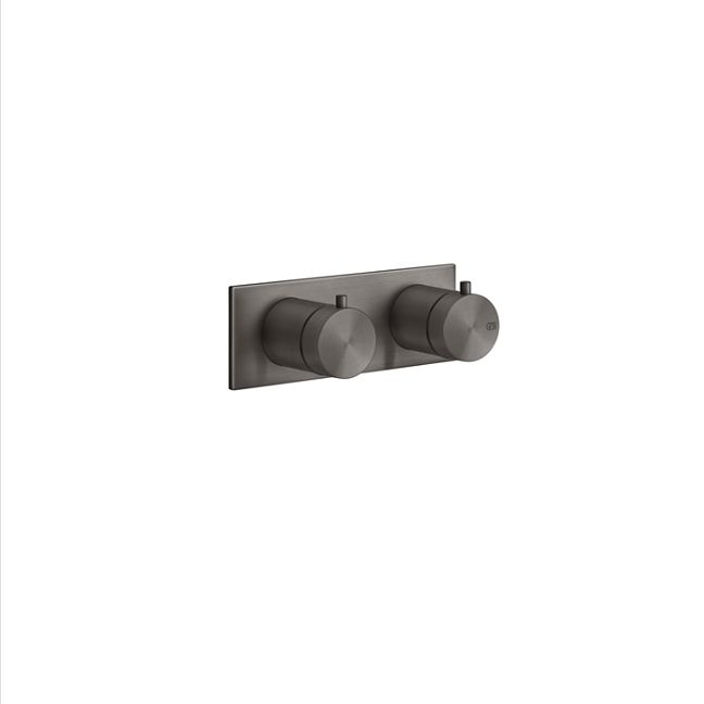 Gessi 316 Термостатический смеситель, с подключением на 3/4, фильтр, на 3 источника (внешняя часть), brushed black metal pvd