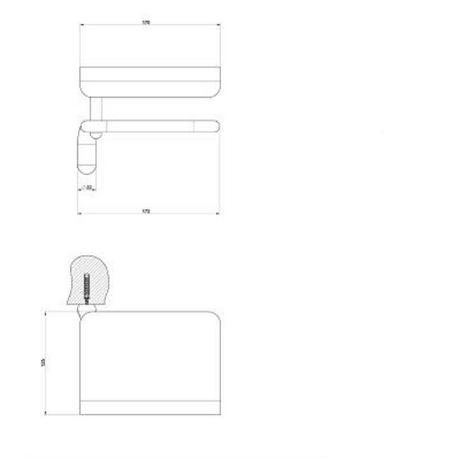 Gessi Goccia Держатель для туалетной бумаги с крышкой, хром