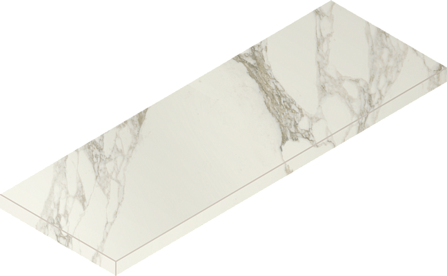 Italon Керамогранитная ступень Charme Deluxe Scalino Ang. SX Arabescato 33х80 Nat