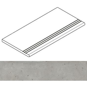 Italon Керамогранит Avantgarde x2 Silver Gradino Round Grip 30x120 Dx