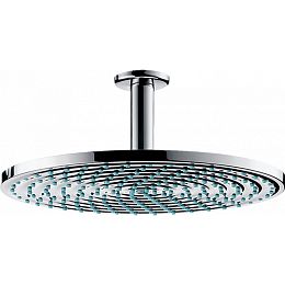 Верхний душ Hansgrohe Raindance S 1jet (RainAir), d300мм, с потолочным держателем 100 мм, шарнирное соединение, G1/2, цвет: хром купить в Москве: интернет-магазин StudioArdo