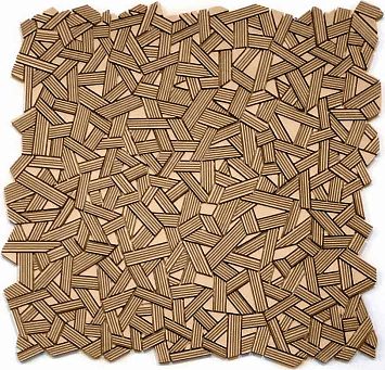 Микромозаика Sergio Savino Fasce Rigate 30x30 Light Bronze