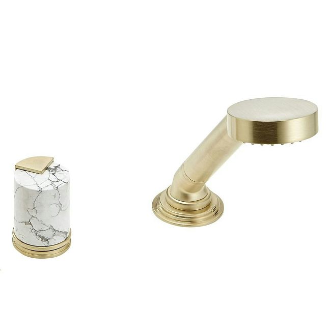 Смеситель  THG Le 9 Howlite на борт с ручным душем с ручкой одновременной регулировки – потока/температуры