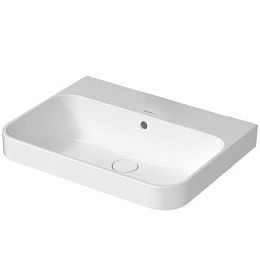 Duravit Happy D.2 PLUS Раковина 600х460 мм., без отверстий для смесителя, с переливом, с креплением, выпуск с керамическим клапаном, цвет: белый купить в Москве: интернет-магазин StudioArdo