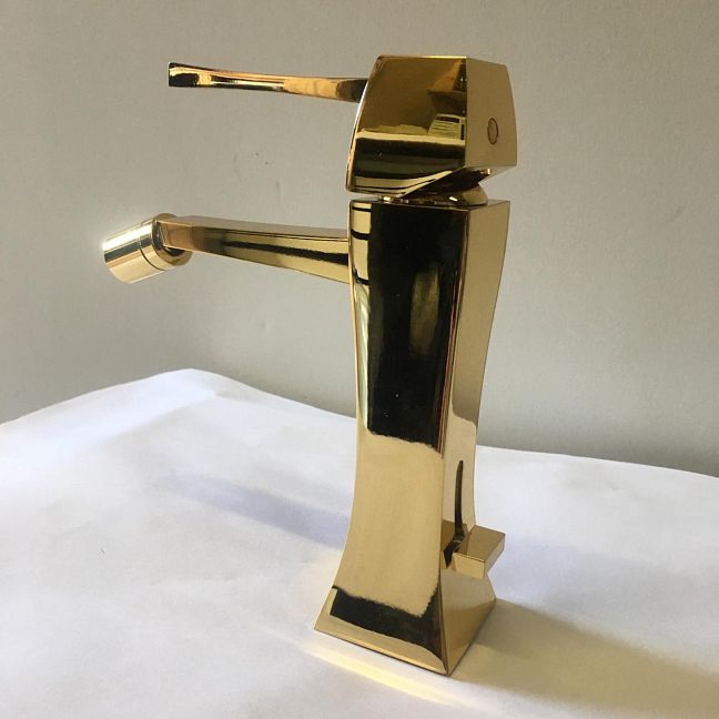 Смеситель для биде Gessi Mimi с донным клапаном, отделка золото 080
