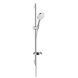 Душевой набор Hansgrohe Raindance Select S: штанга 90см., ручной душ 120, 3jet (Rain, RainAir, WhirlAir), EcoSmart, мыльница, шланг, цвет: белый/хром купить в Москве: интернет-магазин StudioArdo