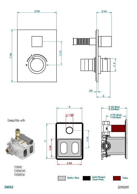 Ручки регулировки THG Soho для термостата THG с вентилем арт.5300AE