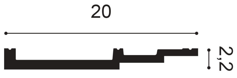 Потолочный карниз Orac Décor SX181 HIGH LINE дюрополимер 200,0 x 2,2 x 20,0 купить в Москве: интернет-магазин StudioArdo