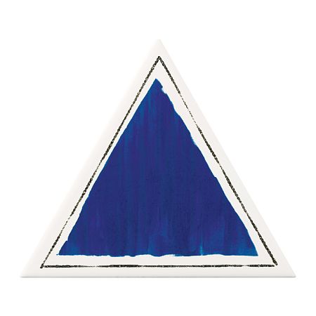Керамическая плитка Petracers Triangolo Cornice Blu Su Bianco 17x17