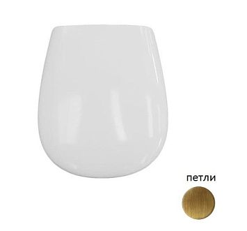 Сидение с крышкой для унитаз Artceram Azuley AZA001 01 72 Белый/Бронза