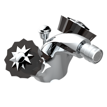 Смеситель для биде THG Mille Nuits - Brume crystal на одно отверстие с поворотным аэратором и донным клапаном