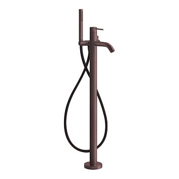 Gessi 316 Напольный смеситель для ванны с душевой лейкой (внешние части), brushed copper pvd