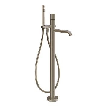 Gessi Habito Rigato Смеситель для ванны напольный, однорычажный, Finox Brushed Nickel
