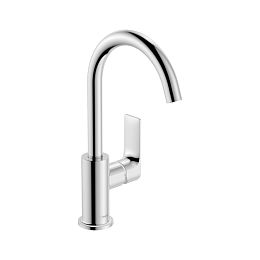 Hansgrohe HG Rebris E Смеситель для раковины 210, с поворотным изливом, со сливным гарнитуром, хром купить в Москве: интернет-магазин StudioArdo