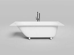 Salini Ornella Ванна  встраиваемая Kit 170х80х60 из материала Solid Surface с интегрированным сливом переливом, цвет белый матовый купить в Москве: интернет-магазин StudioArdo