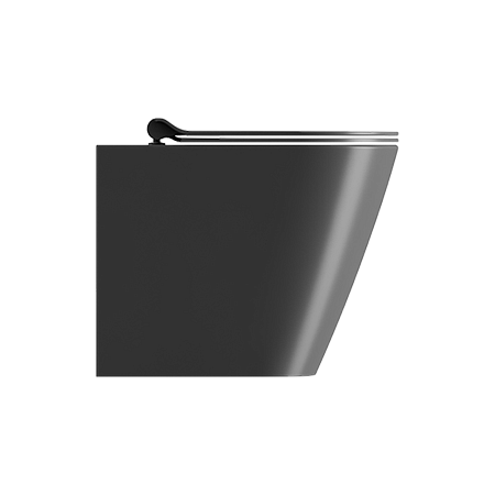 Унитаз Kube X безободковый с водоворотной системой смыва Swirlflush фаянсовый черный матовый (941026)