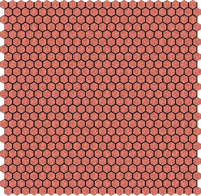 Микромозаика Sergio Savino Esagoni 28,5X30 Bright Copper