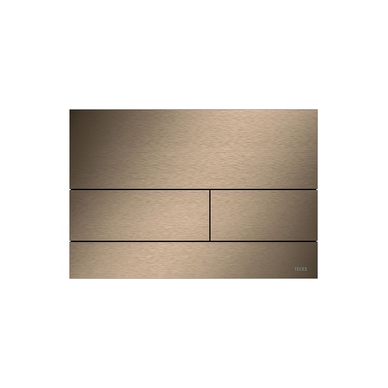 Tece Square II Панель смыва с двумя клавишами. Металл с покрытием против отпечатков пальцев, PVD, цвет матовое красное золото купить в Москве: интернет-магазин StudioArdo