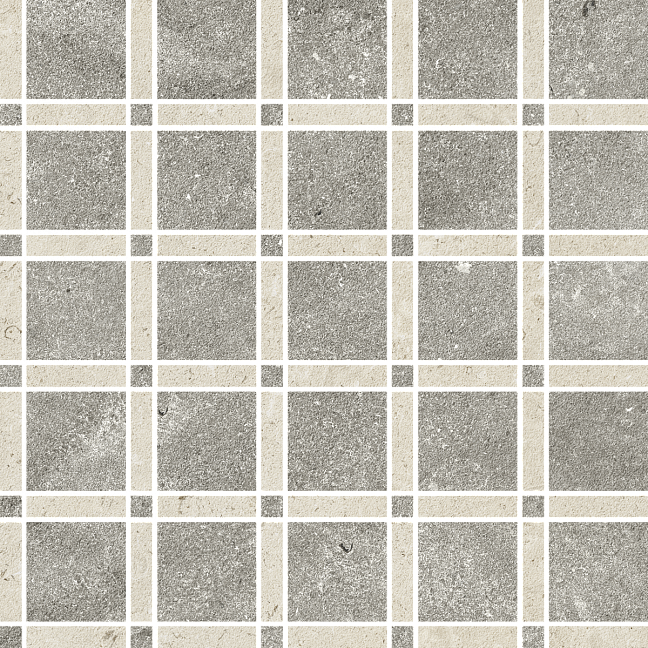 Italon Керамогранитная мозаика Aura Stone Grey Vertigo 31,3x31,3x0,9 Матовая