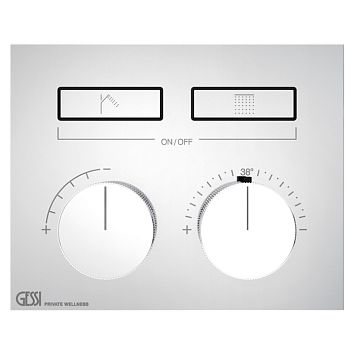 Gessi Hi-Fi Термостат для душа, с включением до 2 источников одновременно (внешняя часть), хром