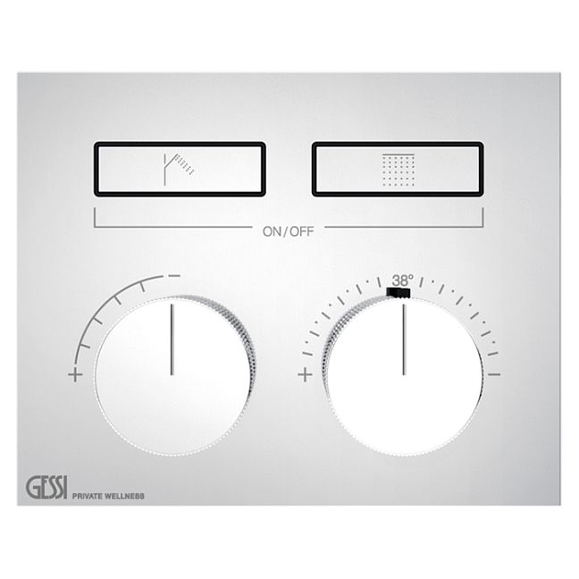 Gessi Hi-Fi Термостат для душа, с включением до 2 источников одновременно (внешняя часть), хром