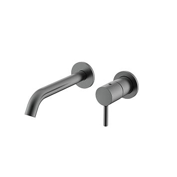 Nemo NM-2313BGM Смеситель для раковины встраиваемый с донным клапаном BRUSH GUN METAL