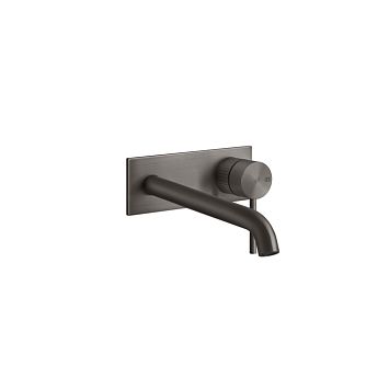 Gessi 316 Встраиваемый смеситель для раковины с изливом 200-170мм (внешняя часть), brushed black metal pvd