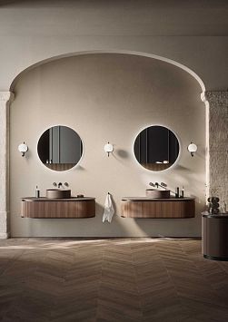 Комплект мебели Oasis Naos напольный, Столешница: Покрытие Purefeel, Отделка: Рифленая текстура ореха / Матовый черный