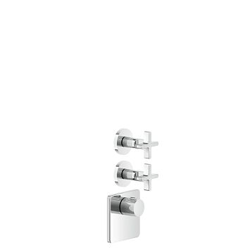 Gessi Inciso Встраиваемый термостатический смеситель на 2 источника, резьба 3/4 (внешние части), хром