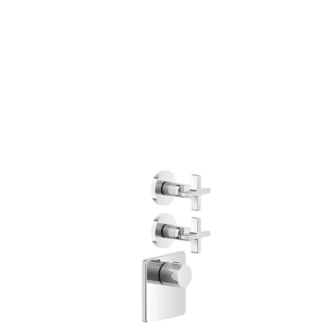 Gessi Inciso Встраиваемый термостатический смеситель на 2 источника, резьба 3/4 (внешние части), хром