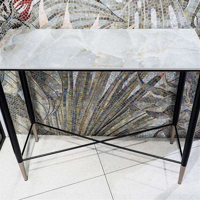 Консоль ART NATURA Casa Tavoli Grieg 1000х350 h825 мм черный+платина