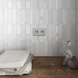 Керамическая плитка Equipe Chevron Wall White Righ 5,2x18,6 купить в Москве: интернет-магазин StudioArdo
